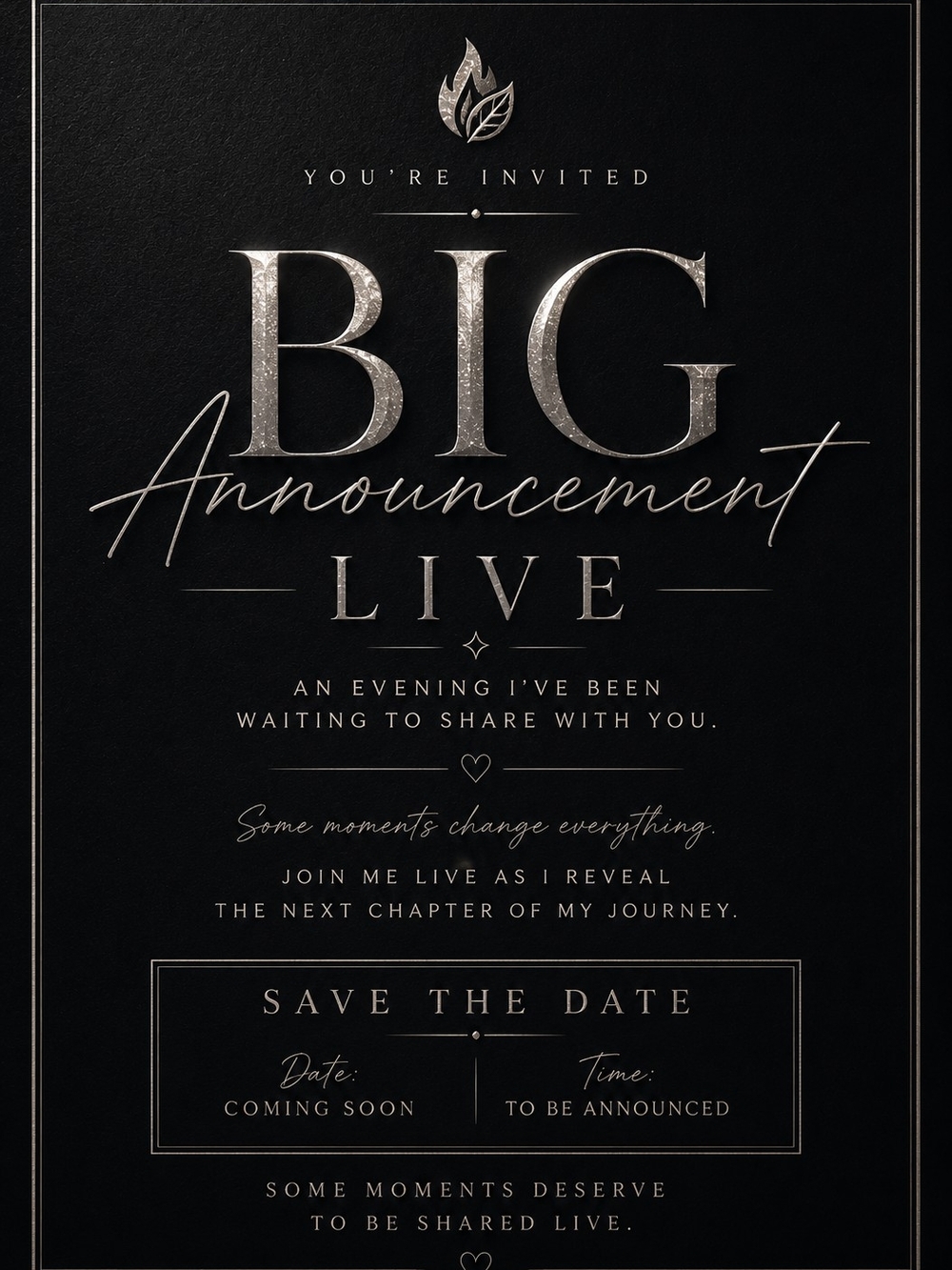 Big Announcement Live Invitation
